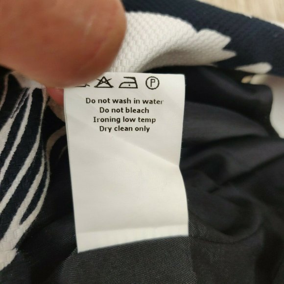 Michael Kors Collection Italy Size 10 Sheath Dress Lined Floral White Black - Picture 12 of 12